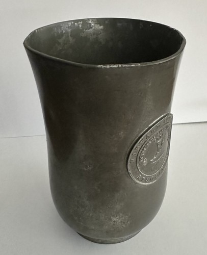Antica tazza trofeo pista peltro 1874 Harvard Athletic Association - Foto 4 di 5