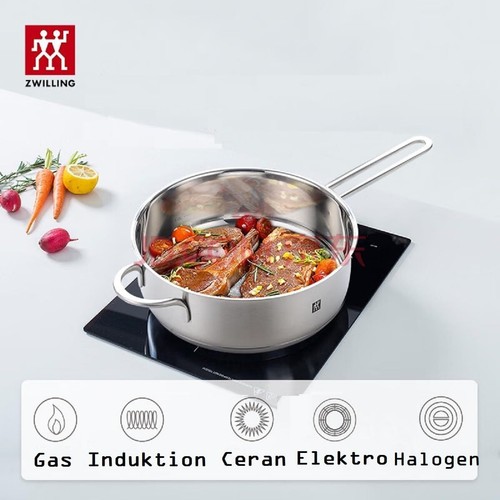 Zwilling TwinNova Wok 30cm Schmorpfanne 24 cm Glasdeckel Küchenmesser Set - Bild 4 von 8