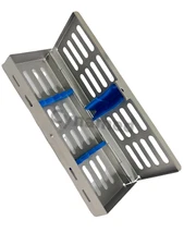 GERMAN DENTAL  AUTOCLAVE STERILIZATION CASSETTE RACK BOX TRAY FOR 5 INSTRUMENTS
