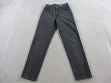 VINTAGE Levis Jeans Womens 6 Black Denim Orange Tab USA Made 90s 912 Slim Taper