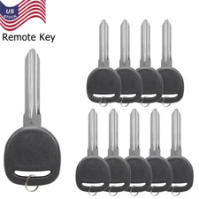 Lot 10 For New Transponder Ignition Chip Car Keyless Key Uncut Blade Circle Plus