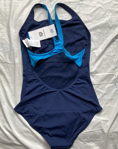Arena Womens Swim Pro Back Graphic LB Swimsuit Size 36 Navy Turquoise One Piece - Picture 9 of 10