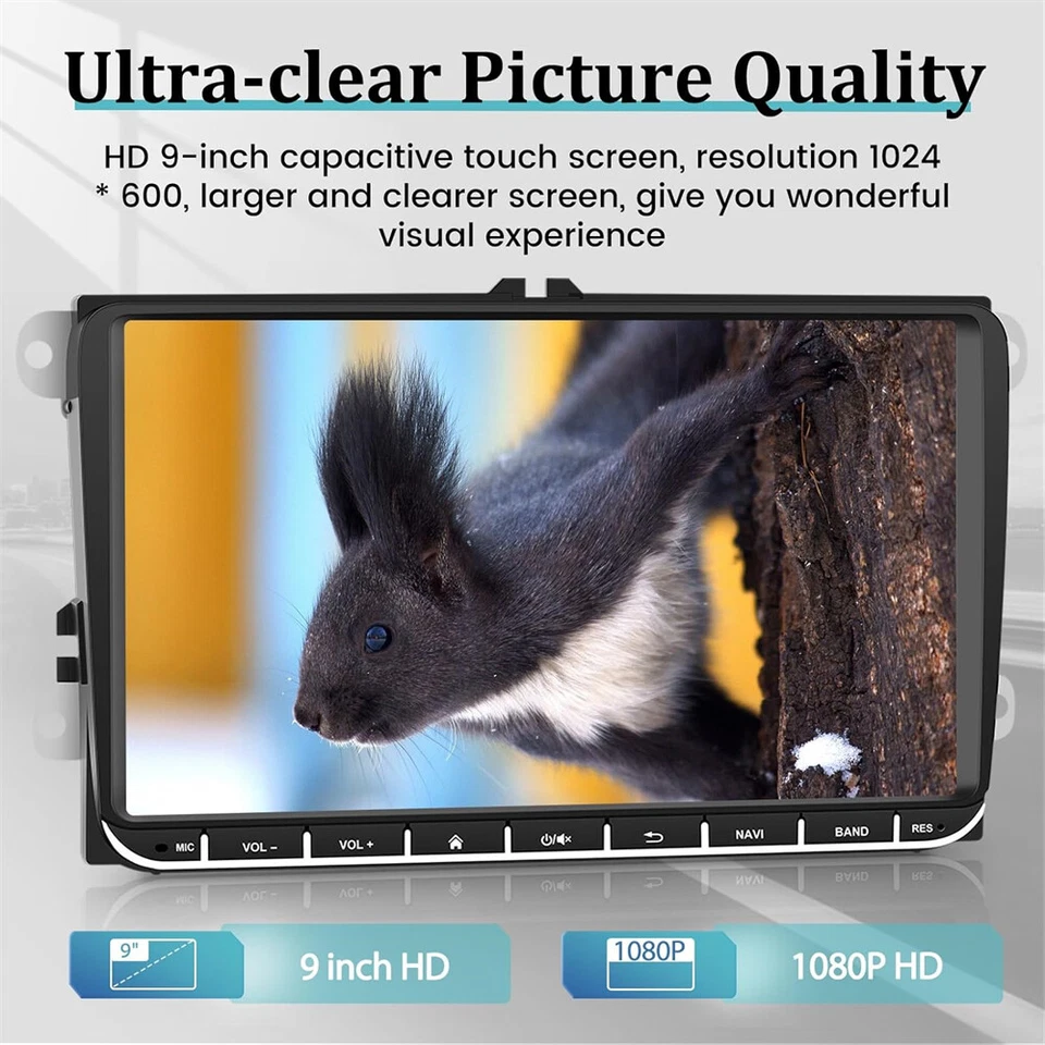 For VW Volkswagen Jetta Passat GPS Nav Car Stereo Radio Carplay Android 13 BT FM - Image 4 of 4