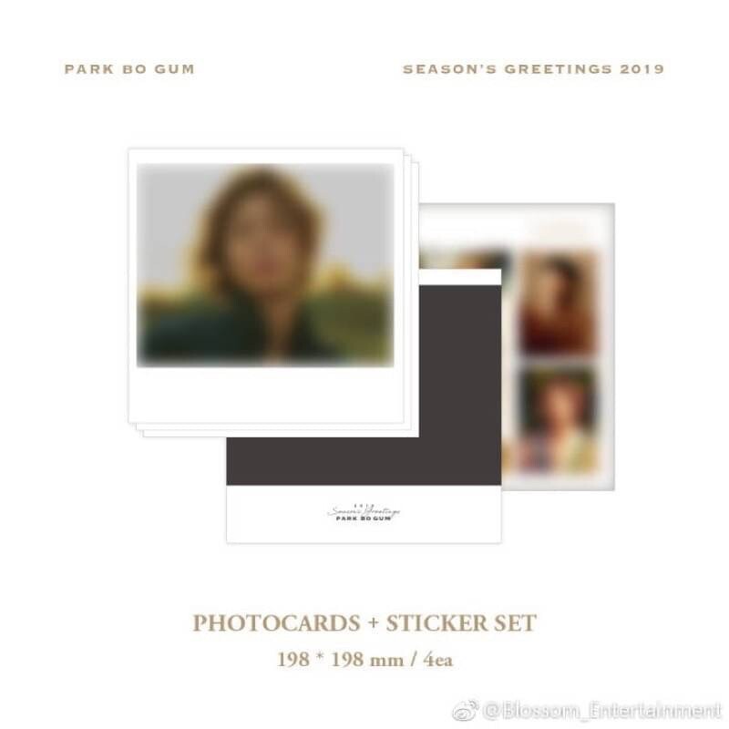 パクボゴム PARK BOGUM 2019 Season's Greetings Park Bo Gum BoGum 2019 Official Season's Greeting Boxset