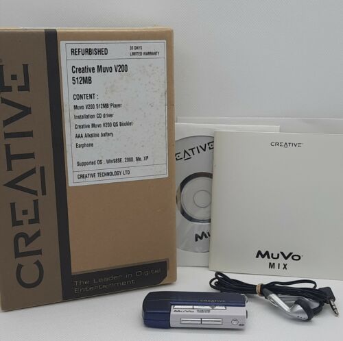 Creative Muvo V200 Radio Audio Digital 512MB MP3 Media Player & Installation CD  - Picture 1 of 10