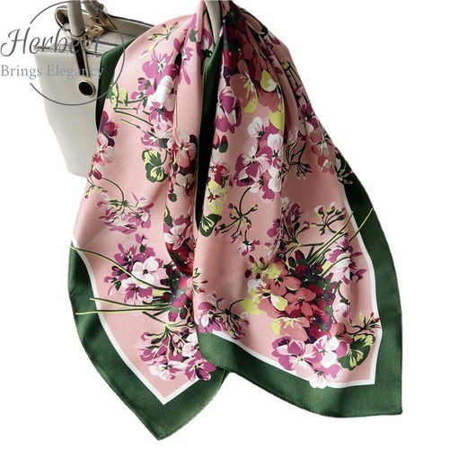 Spring and Autumn Silk Mulberry Silk Scarf Women's Retro Temperament Scarf Shawl - Picture 6 of 15
