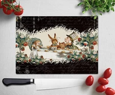 Alice in wonderland Tampered Glass Cutting Board, kitchen decoration