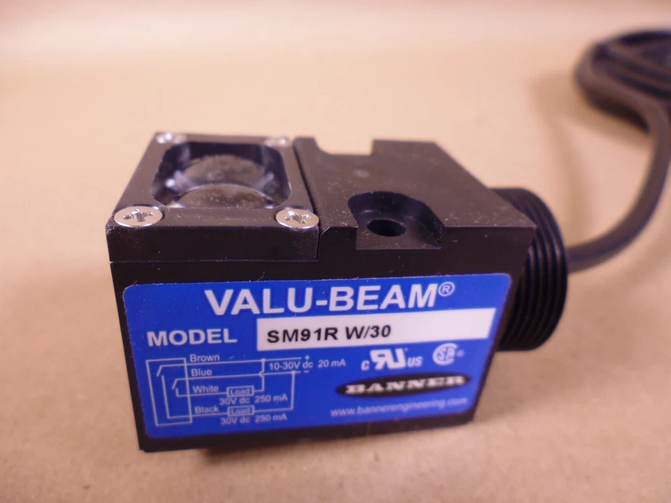 NEW Banner 25948 Photoelectric Sensor SM91R W/30 / SM91RW30 VALU-BEAM - Image 4 of 4