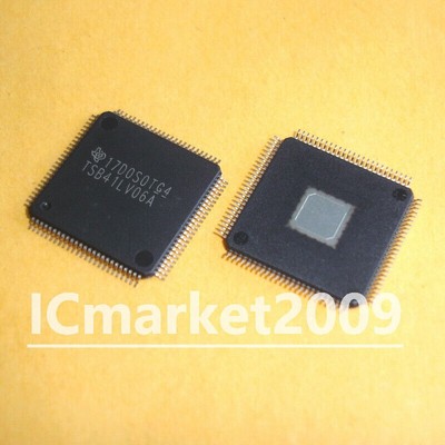 2 PCS TSB41LV06A QFP-100 IEEE 1394a Six-Port Cable Transceiver/Arbiter 100-HTQFP