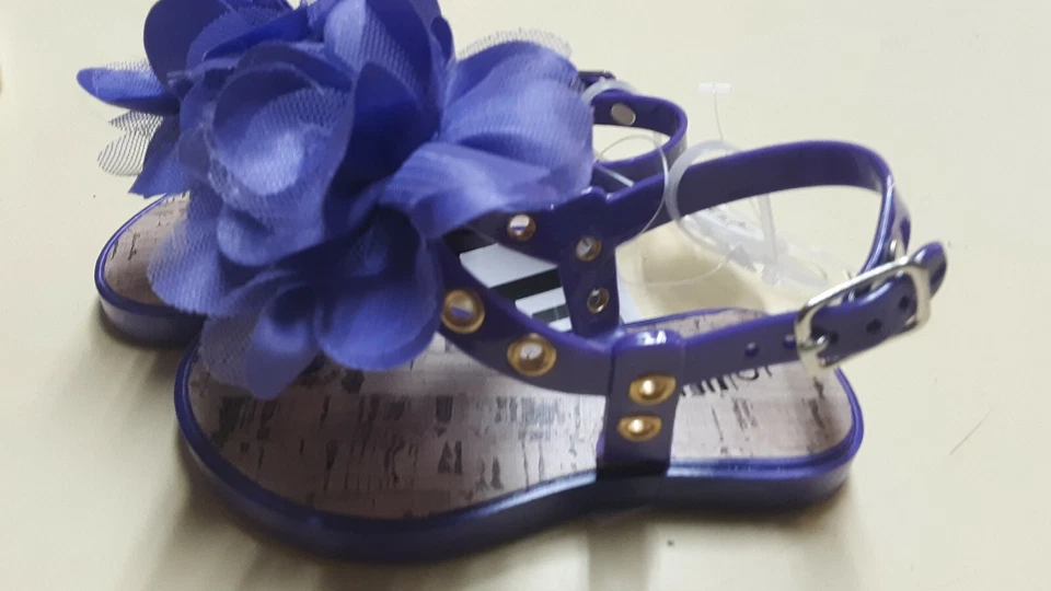 LILLY OF NY SANDALIAS NIÑAS CON FLOR GRANDE DE TUL TALLAS 5,6,7,8 MORADO Foto 3 de 3