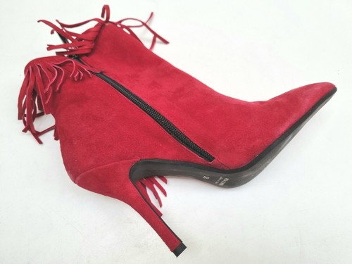 Vera Gomma Suede Ankle Boots, Tina Red Cowboy Boots Western, UK 5 EU 38 rrp £199 - Picture 3 of 7
