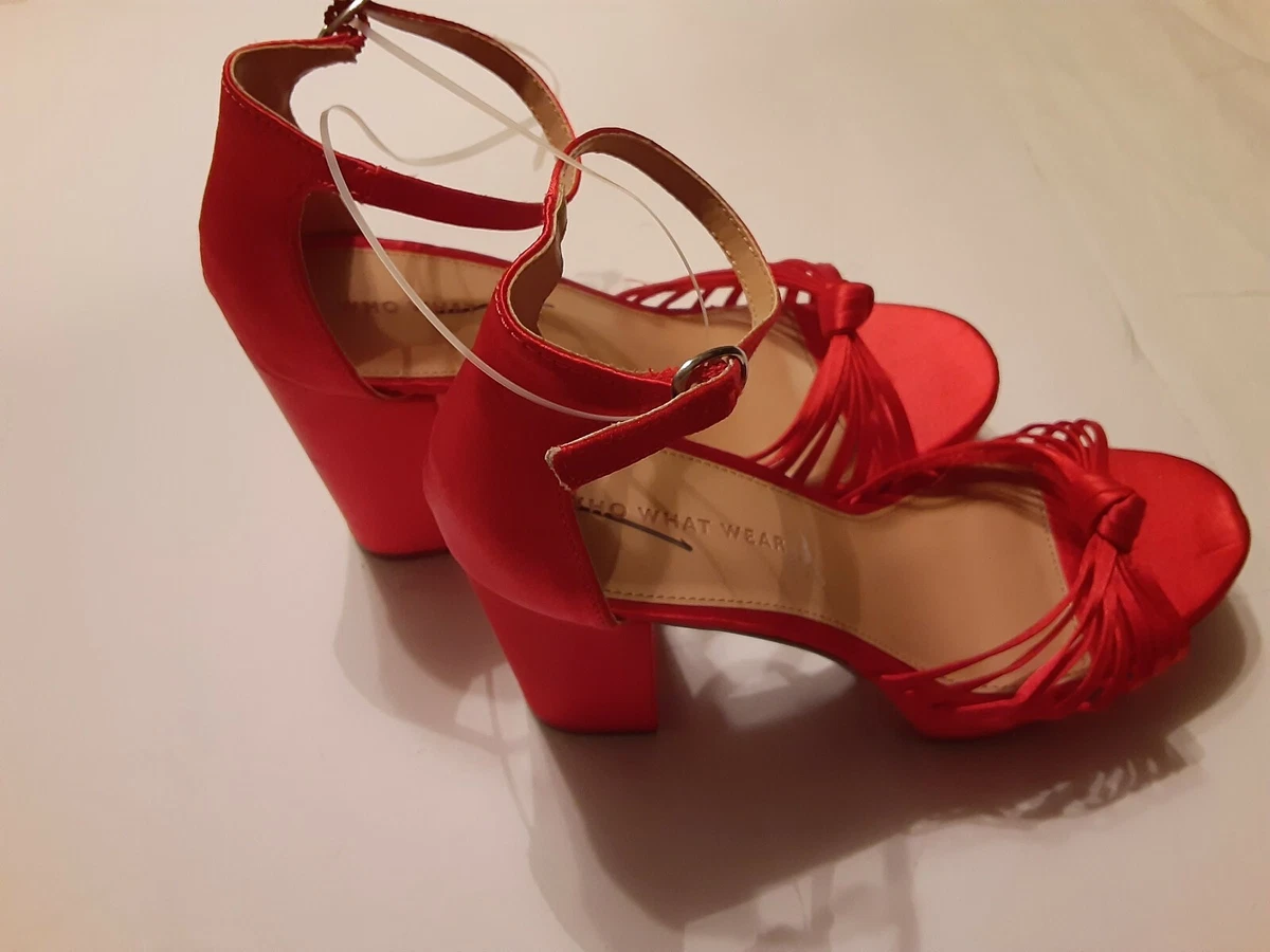 Tacones rojos abiertos sale