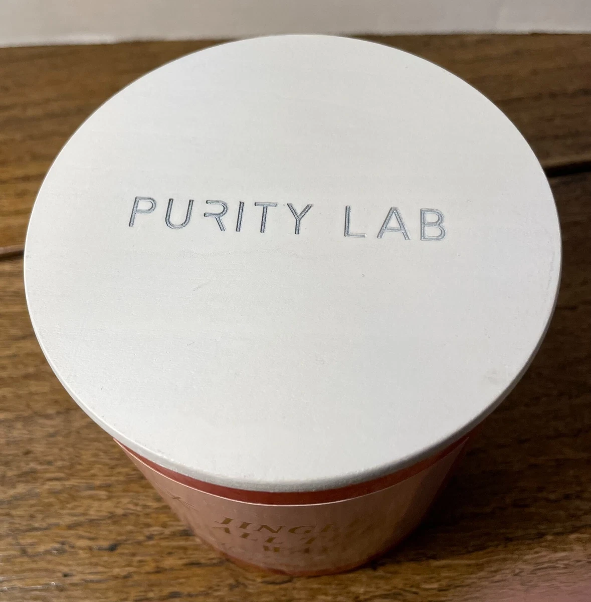 Purity Lab Marshmallow Rose Candle 14oz Double Wick Holiday Notes