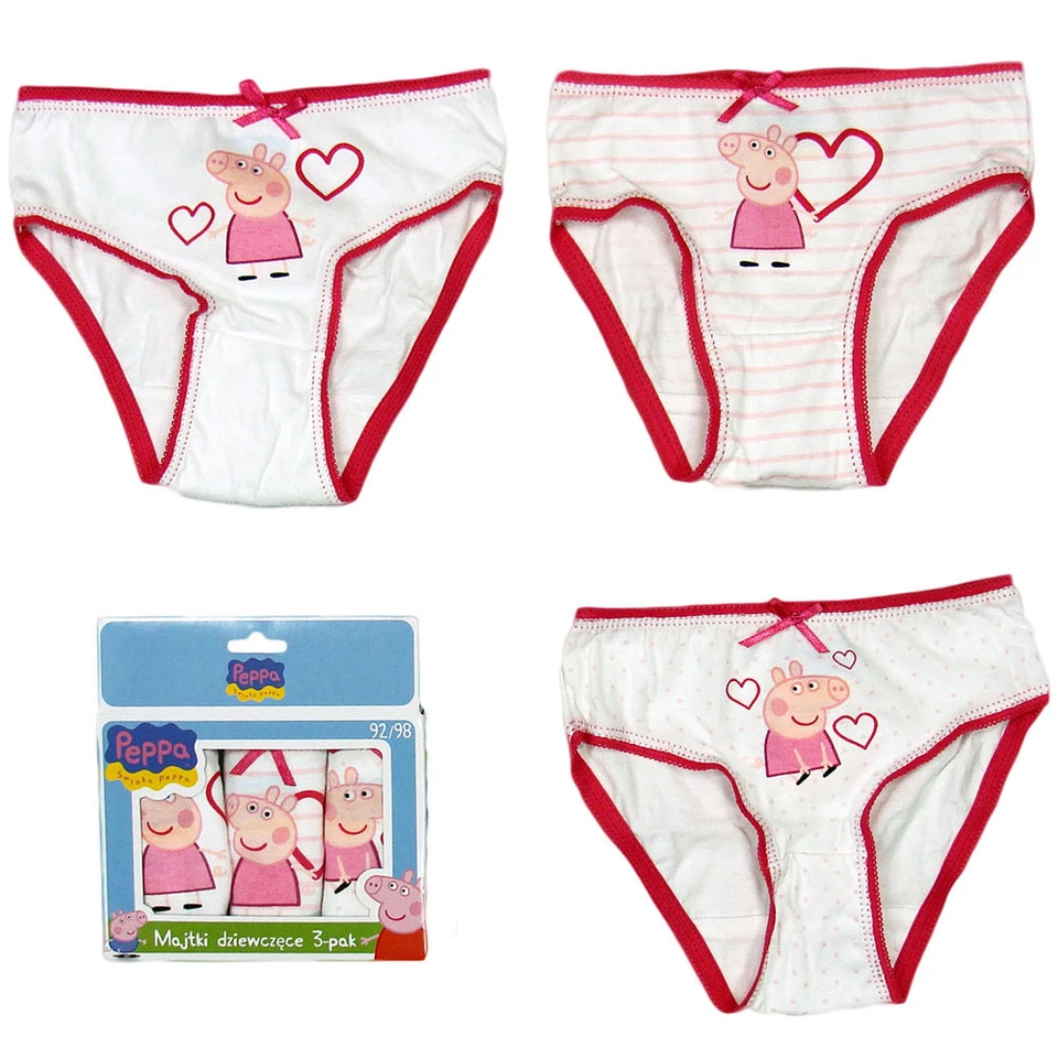 Peppa Pig 3 Stück Unterwäsche Mädchen Slip Schlüpfer 92-98 104-110 116-122 #276
