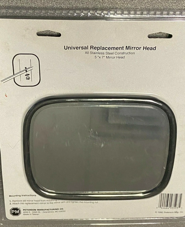 ESPEJO 830 PETERSON SS, 5" X 7", GIRATORIO, DERECHO O IZQUIERDO, NUEVO Foto 2 de 2