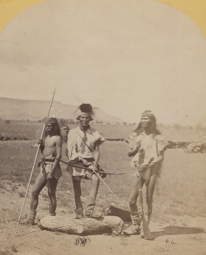 Geological Survey Wheeler Apache Indians ready for War Path Stereoview 1874 - Picture 4 of 6