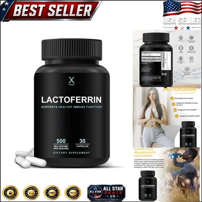 Lactoferrin 500mg - Powerful Serving Size Gluten Free, Non GMO, Soy Free Supp...