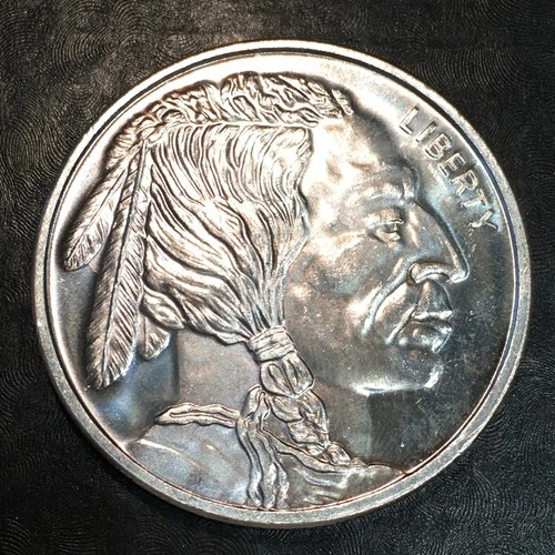 1oz Silver Bullion Buffalo and Indian Style WE COMBINE SHIPPING #R858