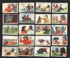 Buffalo Bill Cowboys American Indians 20 Martougin Trade Cards 1940s Big Horn