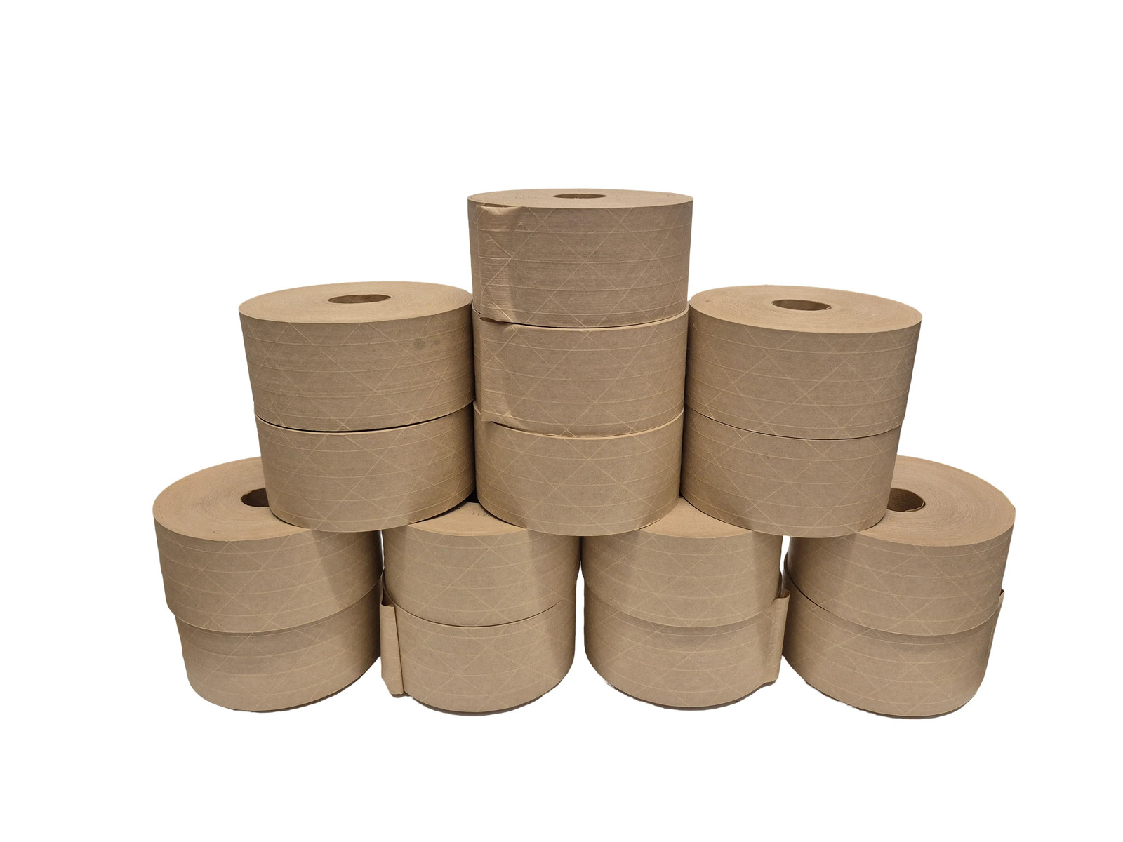 Case Of 15 Rolls ULINE Reinforced Kraft Tape 2.75