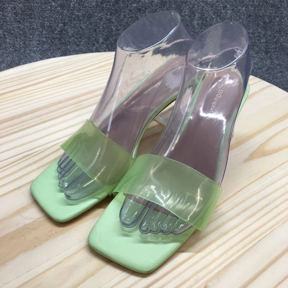 Salto BCB Generation Feminino 8,5 M Luckee Mule Verde Biqueira Aberta Bloco Casual NOVO - Imagem 3 de 4