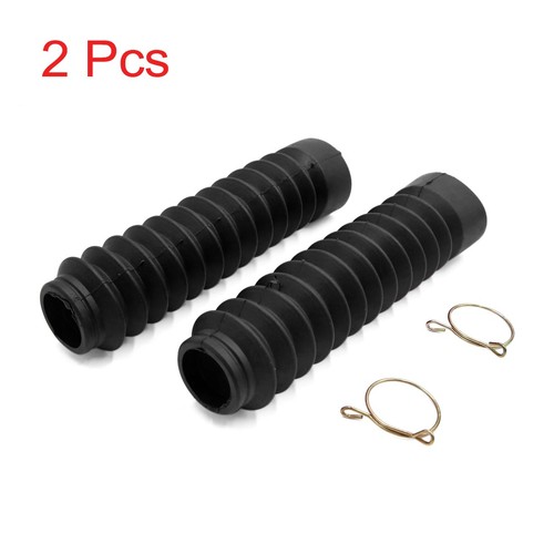 2Pcs Black Rubber Motorcycle Front Fork Shock Absorber Dust Cover for ...