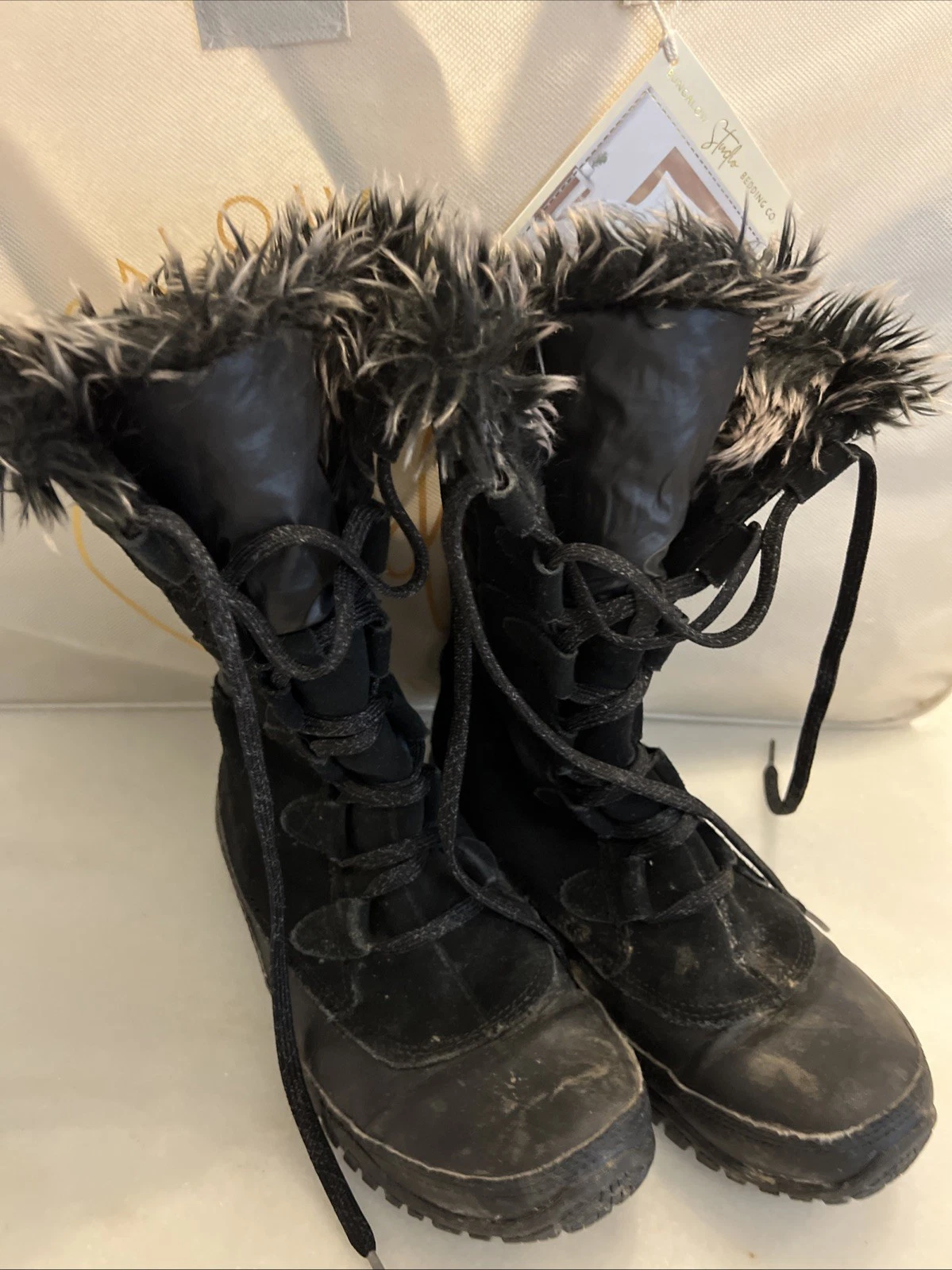 The North Face Nuptse Purna Women’s Size 7 Black Insulated Winter Snow Boots