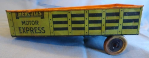 CHEIN TIN LITHO VINTAGE TOY ~ HERCULES MOTOR EXPRESS TRAILER