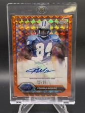 2023 Topps Composite Chrome Herman Moore Orange Geometric Auto /25 #BA-HMO Lions