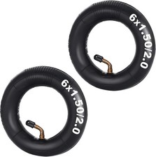 2 set of 6x2" Heavy Duty Inner Tubes with 45  Bent Valve Stem Replacement 6x2