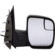 Power Mirror For 2010-2014 Econoline Van Passenger Side Manual Fold Black 4 Bolt