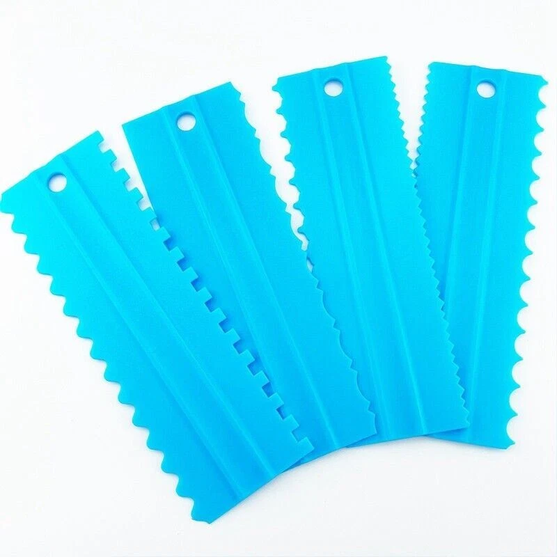 Peine de fondant para decoración de pasteles raspador más suave herramienta de corte de glaseado para hornear Foto 4 de 4