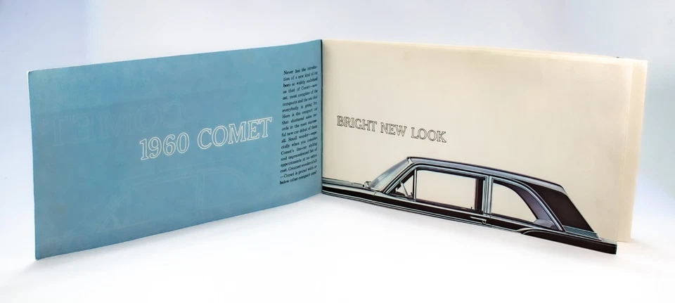 Folheto publicitário 1960 Ford Mercury Comet concessionária - Carro limpo desdobrável - Imagem 3 de 4