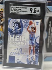 TRE MANN 2021 Court Kings Rookie Auto Heir Apparent /25 Sapphire SP OKC SGC 9.5