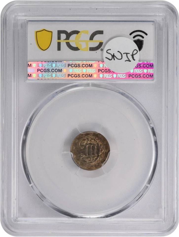 1865 Three Cent Silver PR65 PCGS - Image 2 of 4