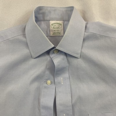 Brooks Brothers Blue 14-1/22-33 Milano Slim Dress Shirt