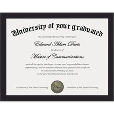 Certificate Frame with Clear Plexiglass for 8.5 x 11 Diploma Document Display,