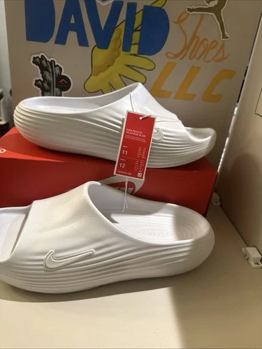Size 15 Nike ReactX Rejuven8 Slides Men's  White HV4479-100 No Lid