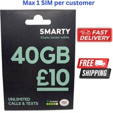 NEW LATEST OFFER Smarty UK sim card +UNLIMITED + 5G 4G WIFI DATA