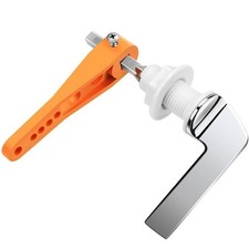Toilet Flush Handle Replacement Universal Fit Toilet Cistern Handle Chrome Metal