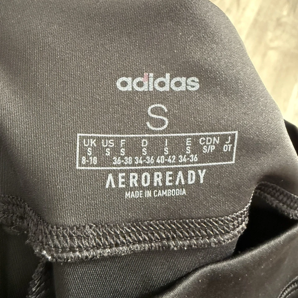 Adidas Aeroready Leggings Mujer Pequeños Negros Bloques de Color Yoga Pantalones Atléticos Foto 2 de 4