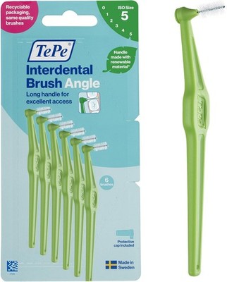 TePe Angle Interdentalbürste, Grün, 0,8 mm/ISO 5, 6 Stk., Z