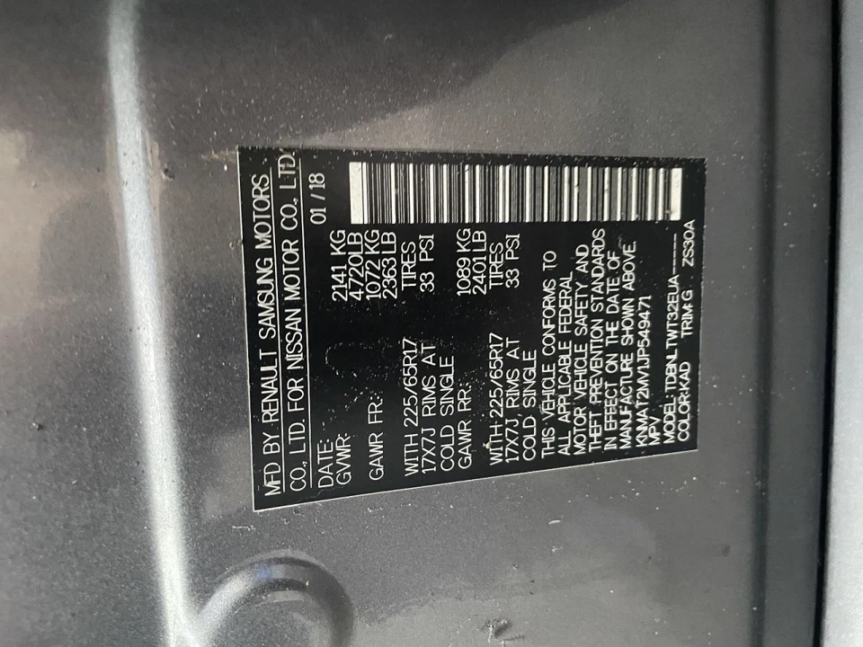 Silenciador Nissan Rogue 2017-2018 2,5 L AWD 200 k -SV- 66750 Foto 4 de 4