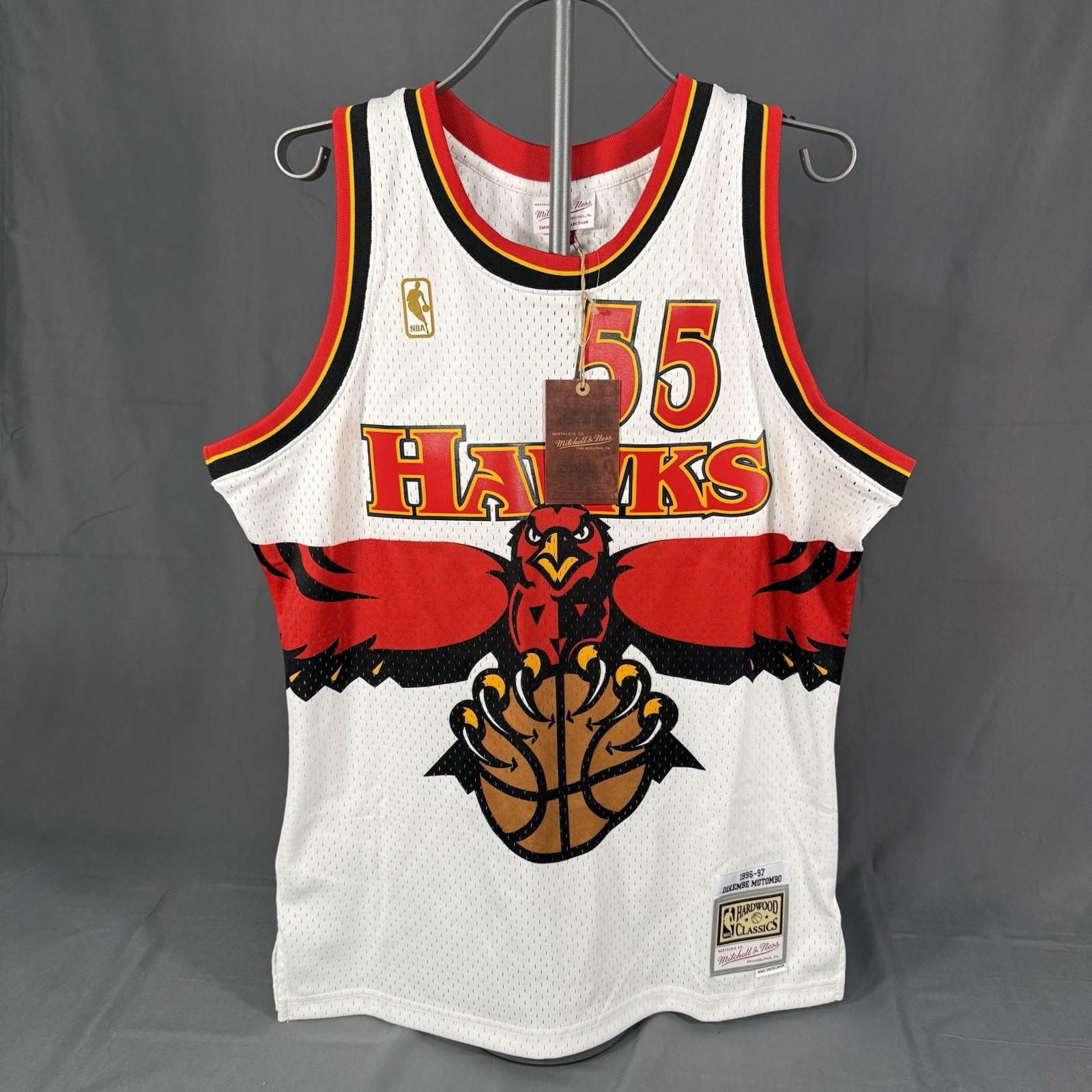 Dikembe Mutombo #55 Atlanta Hawks HWC Throwback NBA Jersey NWT