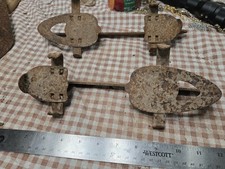 Antique Barney  Berry Clamp On Ice Skates Springfield Mass Primitive Decor
