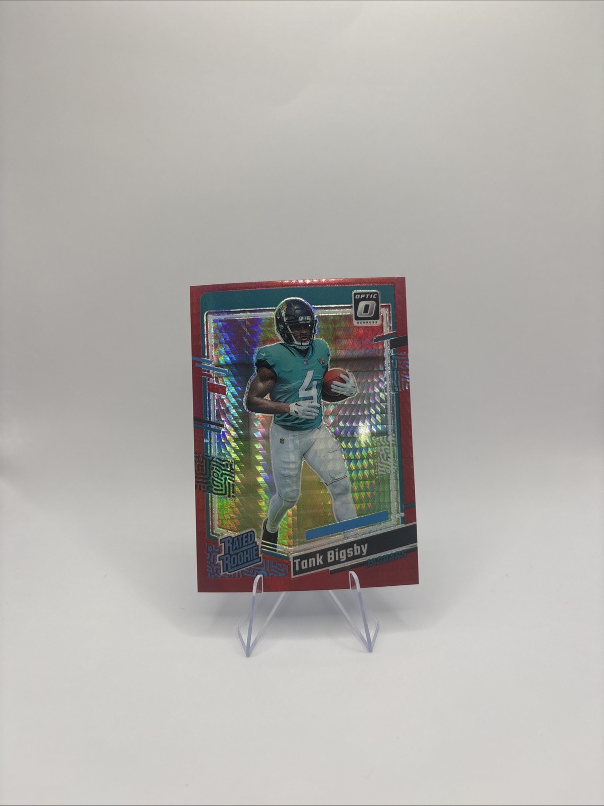 2023 Panini Donruss Optic - Rated Rookie Tank Bigsby #252 Red Hyper Prizm (RC)