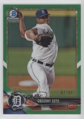 2018 Bowman Draft Chrome Green Refractor 87/99 Gregory Soto #BDC-53 0c6