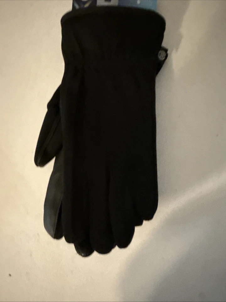 Luvas femininas Isotoner Signature Smart Touch pretas tamanho grande - Imagem 4 de 4