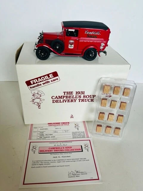Franklin Mint Danbury Diecast Car model die cast Box 1931 Campbells Soup Truck - Image 4 of 4
