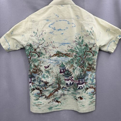 Camicia vintage Liberty House Hawaii uomo L bonsai giapponese Waialae moneta bottone 60 LEGGI - Foto 4 di 14